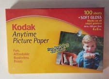 Kodak Anytime Picture Paper Soft Gloss 4x6 100 Sheets Factory Sealed