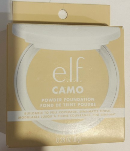 e.l.f. Camo Powder Foundation ~ Fair 120 N ~ Sponge & Mirror ~ 0.28 oz