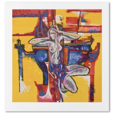 Lu Hong  Passion of Summer  1991 Serigraph Limited Edition Print Numbered/Signed