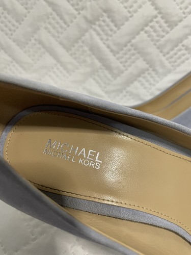 Tacones Michael Kors Dorothy Flex de gamuza azul pálido para mujer talla 9 - Imagen 19 de 19