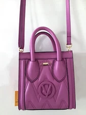 Valentino By Mario Valentino Pink Leather  Suede  Tote Bag NWT Authentic