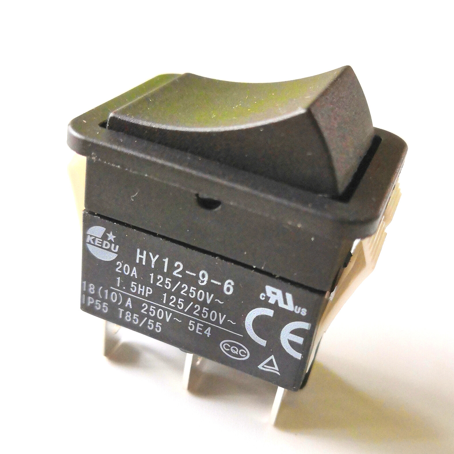 Interruttore A Bilanciere HY12-9-3 - 6 Poli, 125V/250V, IP55, Nero - Foto 1