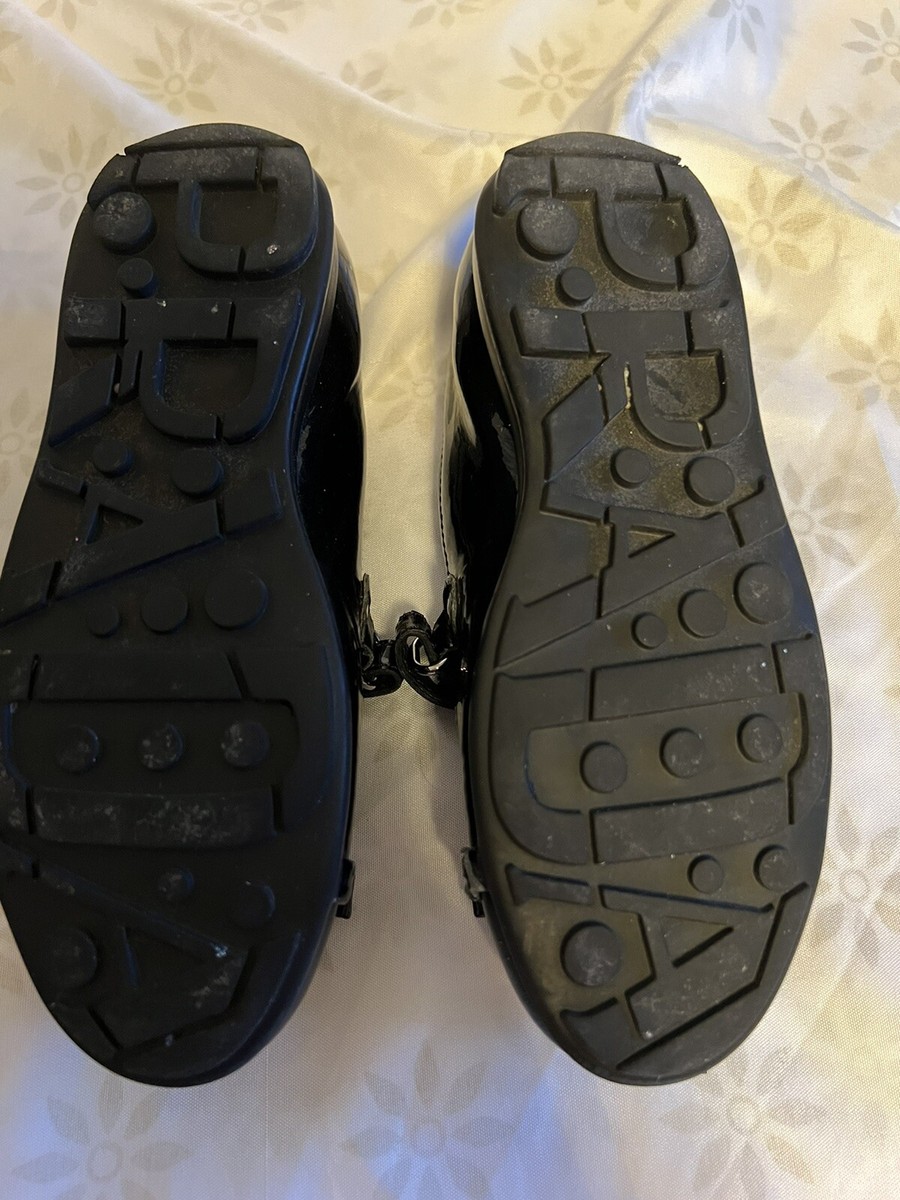 Prada Mary Jane Ballerina girls Black Round Toe designer shoes | eBay