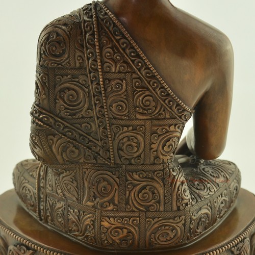 "Estatua de cobre Shakyamuni Buda/Tomba tallada a mano de 12,5"" tallada a mano de fina calidad de Patan" - Imagen 6 de 8