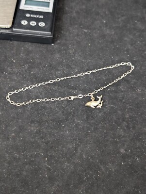 James Avery Sterling Anklet With Dolphin Mother And Baby Charm