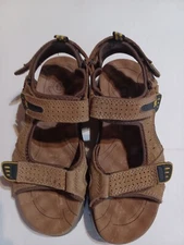 New Camel Crown Mens Leather Open Toe Sandals Mens Size 7