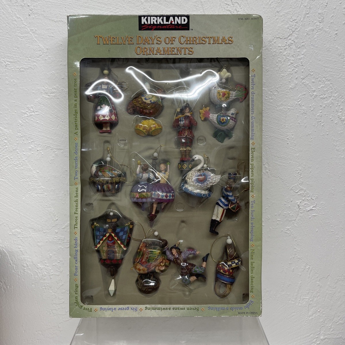 Kirkland Signature Costco Retired 12 Days of Christmas Ornaments
