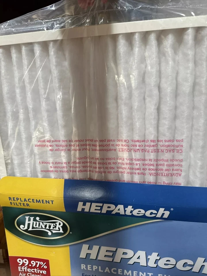 Filtros de substituição HUNTER 30931 HEPAtech modelo original do fabricante novo na caixa purificador de ar - Imagem 3 de 3