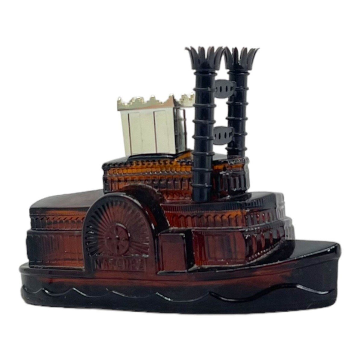 Vintage 70s AVON Wild Country Mens After Shave Steamboat Boat Art