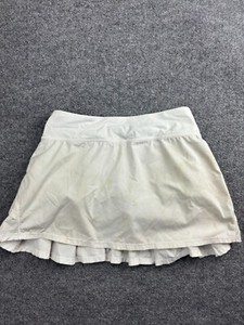 Ivivva Athletica Lululemon Skort Youth Girls 14 White Tennis Skirt Shorts Mini