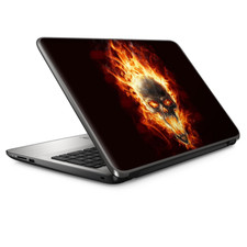 Laptop Skin Wrap Universal for 13 inch - Fire Skull in Flames