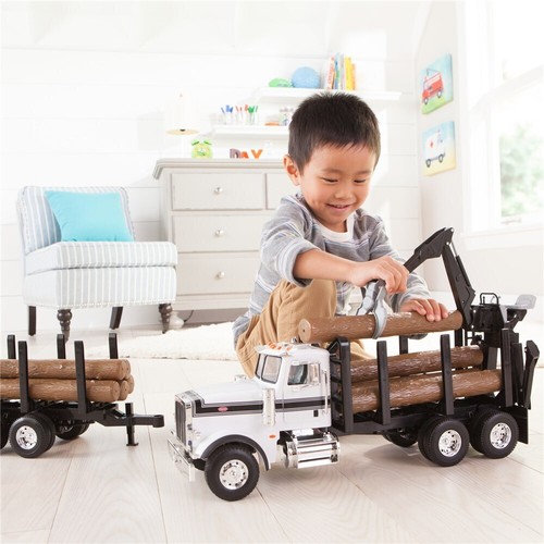 ERTL Big Farm Peterbilt Logging Truck with Pup Trailer + Logs 1:16 Scale - Picture 3 of 3