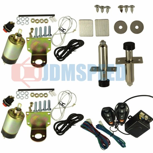 100lb Shaved Door Handle 2 Door Popper Solenoid Kit Street Rat Hot Rod Car Truck - Foto 3