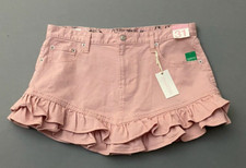 Gap X LoveShackFancy Pink Denim Mini Skirt Size 12 (31) NWT