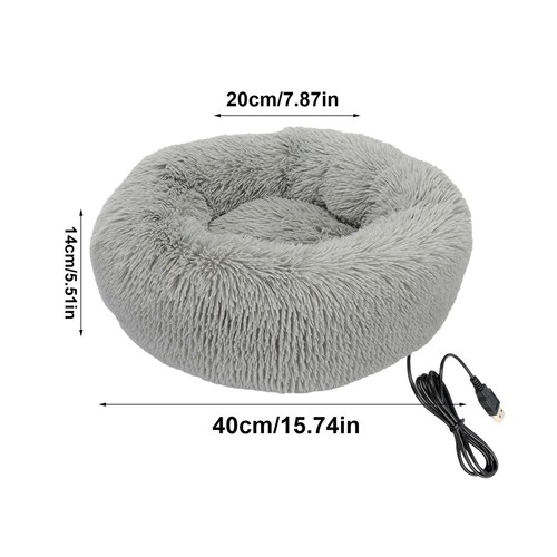 Pet Dog Cat Plush Electric Heating Pad USB Charging Interfac Warmer Carpet Mat - Picture 5 of 16