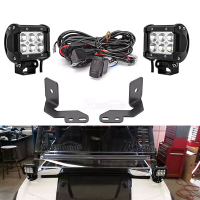 Side A-Pillar LED Light Pod Mount Bracket Wire For Polaris RZR XP 1000 & RZR 900