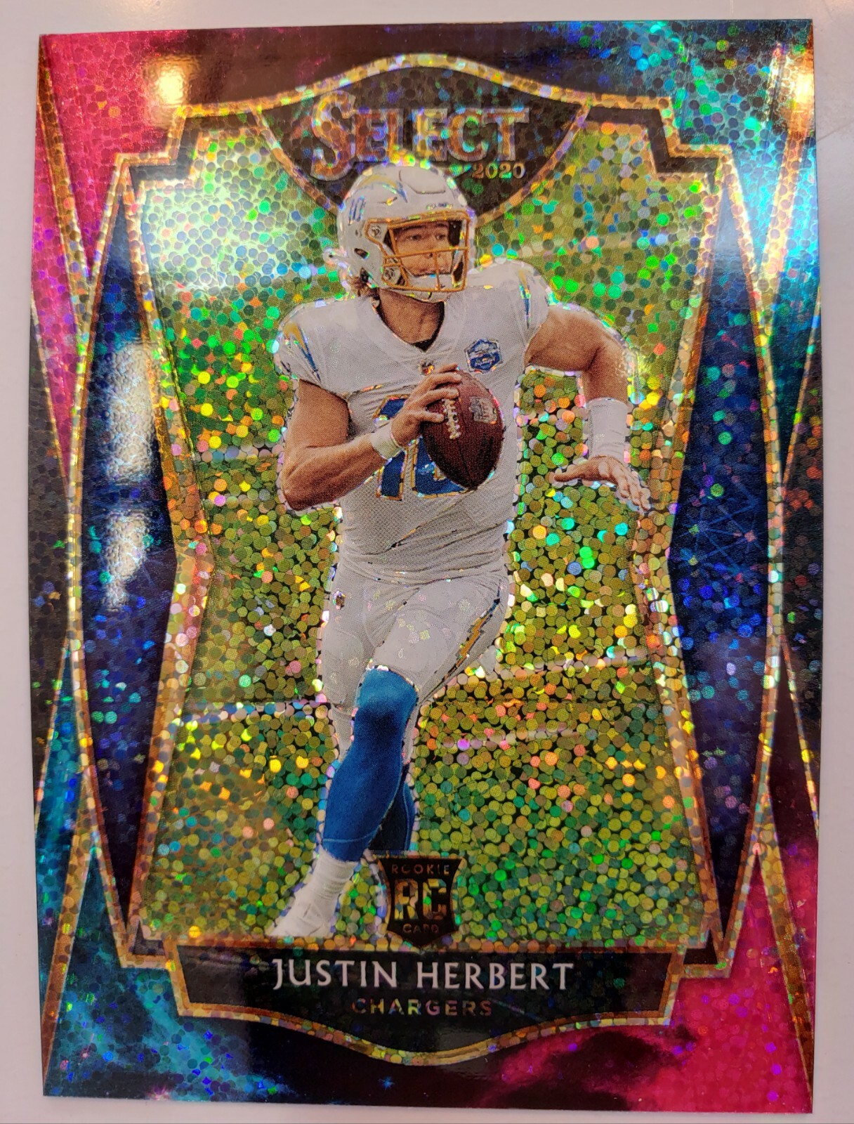 Justin Herbert 2020 Panini Select No.144 Premier Level Prizm Cosmic Rookie Card