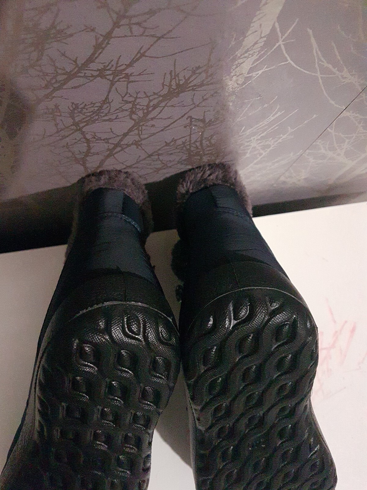 AB Women's Navy Blue Waterproof Textile Ankle Boots UK Size 5EU Size 38