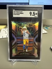 2020 Select Club Level Silver Prizm Justin Herbert Rookie #244 SGC 9.5
