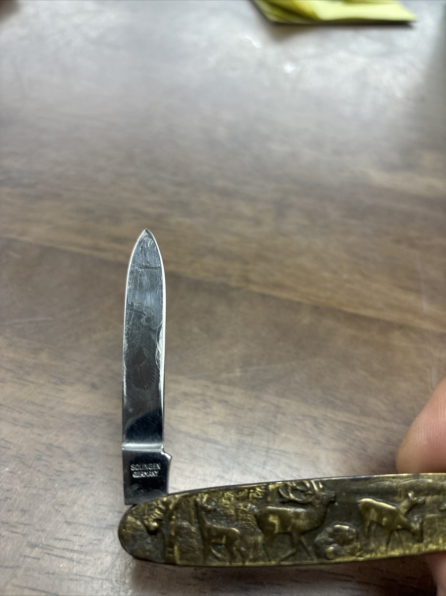 Solingen Pocketknife Germany Colibri Stainless Horse Horseshoe