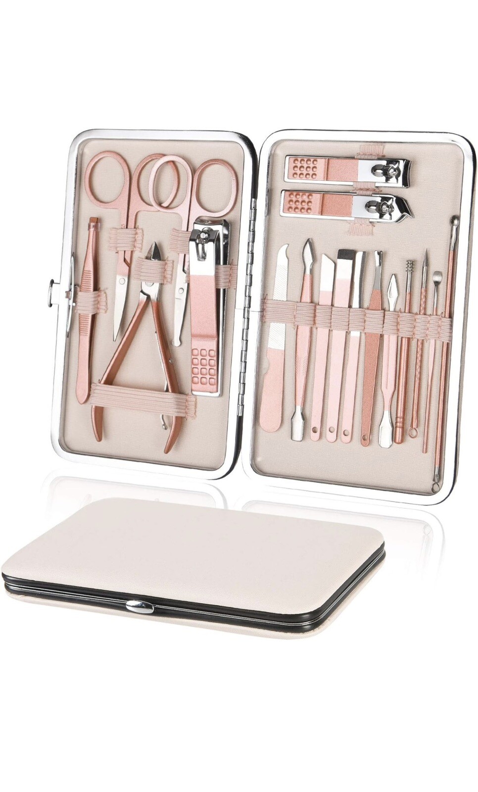 Kit Manicure Professionale Luxury - Set Tagliaunghie Acciaio Satinato