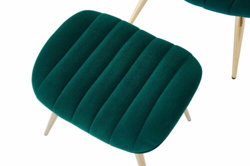 Bellamosa Modern Velvet Accent Chair Luxury Ottoman Stool Armchair Lounge Chair - Picture 20 of 29