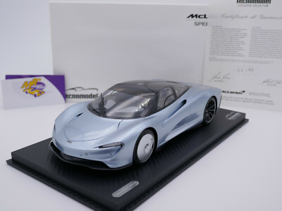 Tecnomodel TM18-EX08A # McLaren Speedtail Geneva Auto Show 2019 icesilver 1:18