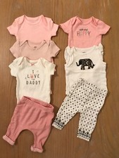 Carter's Infant Girls Spring  Summer Clothing Lot of 7 Size Newborn