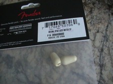 FENDER STRATOCASTER AGED WHITE SWITCH TIPS (2PCS) 099-4938-000 MADE IN USA!