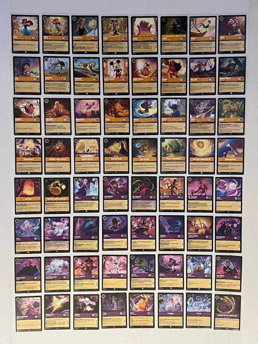 か*ず様 Disney Lorcana トレーディングカードセット　まとめ売り Lorcana TCG Complete Non Foil Set Disney 204 Cards Ravensburger