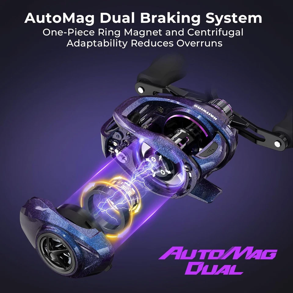 KastKing Royale Legend Pro Baitcasting Reels 8.0:1 Gear Ratio Left Fishing Reel - Image 3 of 4