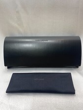 Saint Laurent YSL Sunglasses Case Set,Large Black Leather Hard Case ,Cloth, WIDE