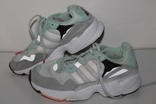 Adidas Yung-96 Running Shoes, F35272, White/Gray/Lt. Blue, Youth Size 4.5 Y