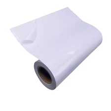 Printable Glossy White Vinyl Sticker Paper Roll Size 17"x100' Waterproof Stic...