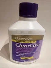 GoodSense ClearLax 17.9oz Polyethylene Glycol 3350 Powder Laxative Exp 12/2026