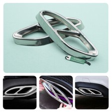 2X Exhaust Pipe Tips Cover For Mercedes Benz ABCE Class CLA GLC GLE GLS