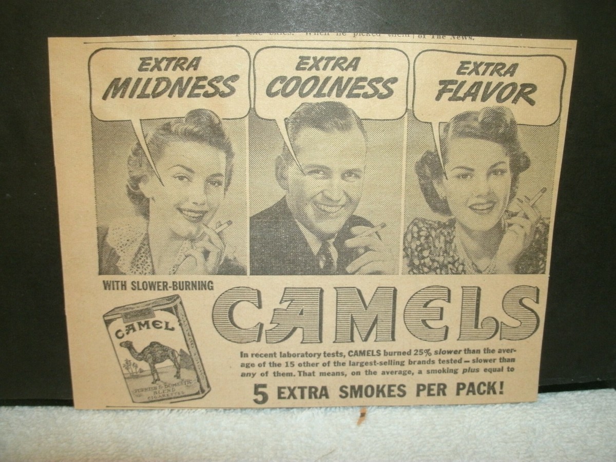 how much was a pack of cigarettes in 1940 NEWSPAPER ADVERTISING--1940--Camel Cigarettes--5 Extra Smokes Per Pack
