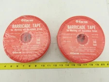 Encon BT-012 Red Environment Proof Hazardous Area Barricade Tape 200' Lot Of 2