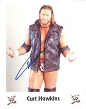 M256  Curt Hawkins  signed vintage Wrestling Photo w/COA **BONUS**