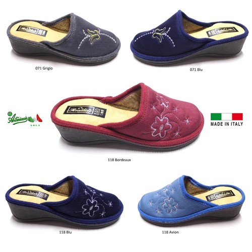 Pantofole ciabatte donna comode tacco Medio(5cm) invernali MADEinITALY  Rondine | eBay