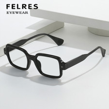 Men Women Square Eyeglasses Blue Light Blocking Full Frame Fashion Glasses New