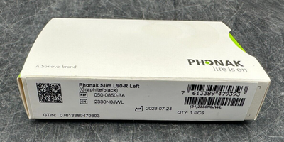 Appareil Auditif Phonak Slim L90-R Gauche - Réf 050-0850-3A, Neuf Boîte Ouverte