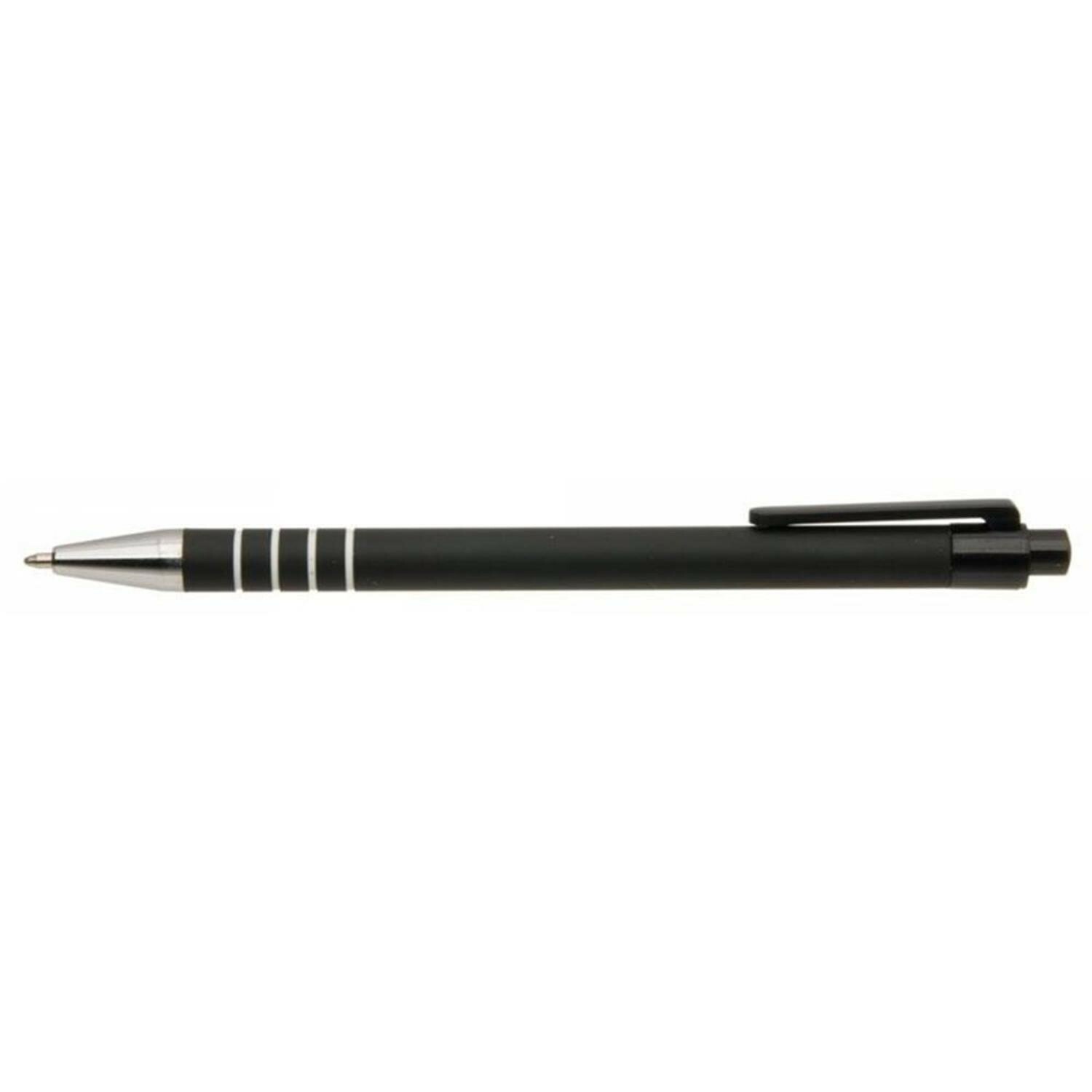 WHSmith Rubberised Barrel Ballpoint Pens Black Ink With Medium Tip Pack