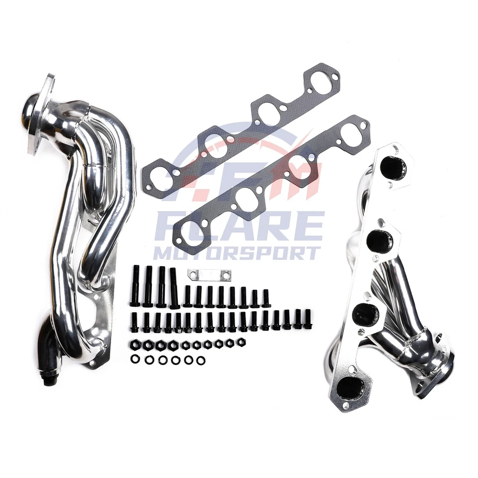 Exhaust Shorty Headers For 86-95 Ford F-150/250/Bronco 351 5.8L 2WD&4WD Ceramic - Imagem 3 de 4