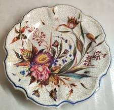 Ancienne assiette plastique décorative déco florale D 27 Cm Rose ... Vintage