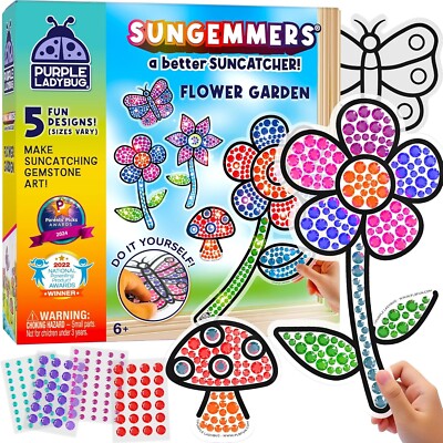 SunCatcher Window Art Craft Kits for Kids Cool Creative School & Birthday Gems