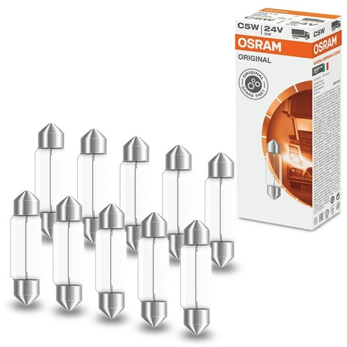 C5W Soffitten 12V 5W LIGHTWORLD24 10x Soffitte Lampen 12V 5W C5W – Für Kennzeichen, Innenraum & Kofferraum Nummernschildbeleuchtung Birne