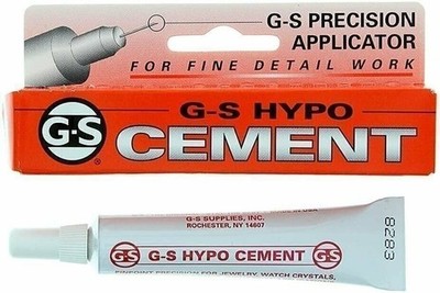 GS Supplies G-S Hypo Cement Transparent Precision Jewelry Glue 1/3 oz Tube