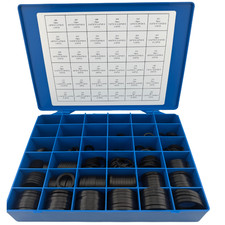 Industrial Square Buna-N Duro 70 Kit | 436 Pcs 36-Size (Lathe Cut Washer Rings)