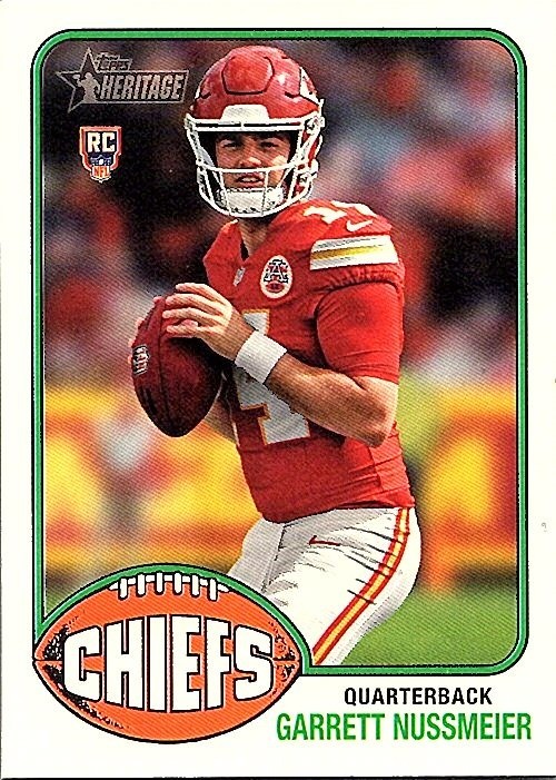 2026 Topps Heritage Garrett Nussmeier Rookie Kansas City Chiefs
